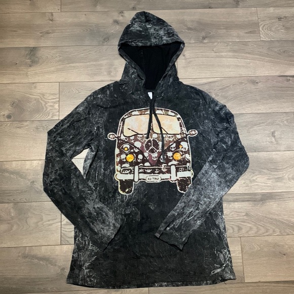 Tops - Grunge, Tie Dye Skull Long Sleeve Hoodie XL